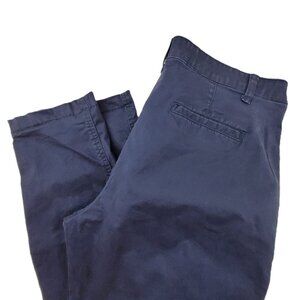 GAP Girlfriend Khaki Pants Women's 12 Navy Blue Ankle Cotton Twill